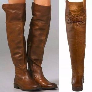 FRYE Melissa Over The Knee Leather Boots Size 7.5